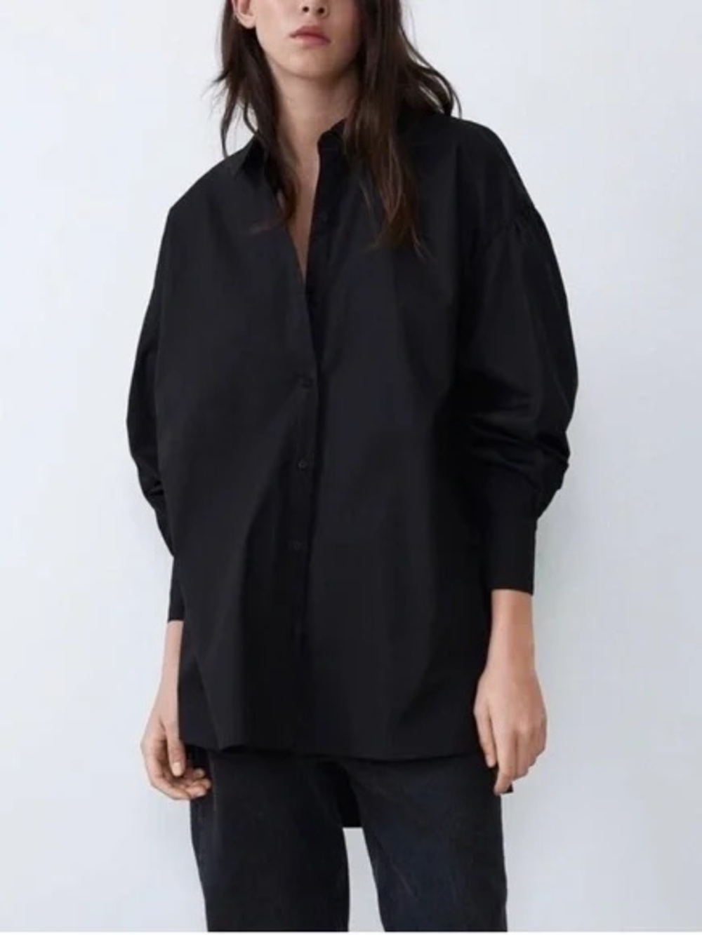 Zara Oversized Poplin Button Down Shirt